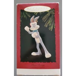 Hallmark Keepsake Bugs Bunny`1995`Looney Tunes Christmas Ornament Snowballs